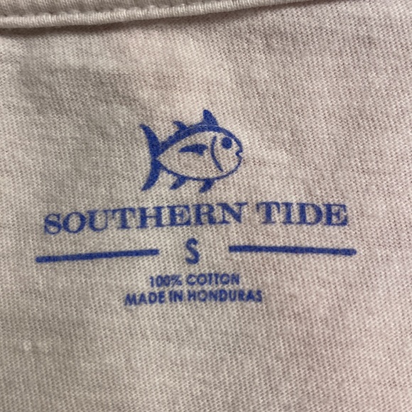 White Southern Tide T-shirt with pocket on front left chest - Picture 4 of 4